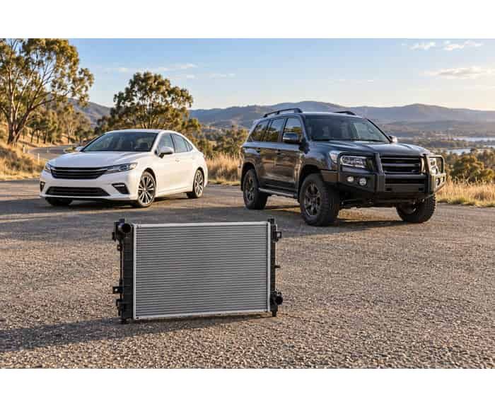 Car and off-road 4WD with a replacement radiator